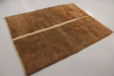 Atlas Mountain Weavers: Single Stripe Hand Knotted Wool Rug