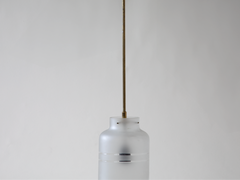 Angelo Lelii for Arredoluce Glass Pendant Light, Italy c1950s
