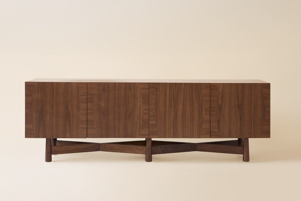 4 Door Bronson Cabinet in Natural Walnut