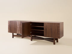4 Door Bronson Cabinet in Natural Walnut