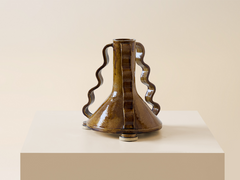 Amber Swoop Vase