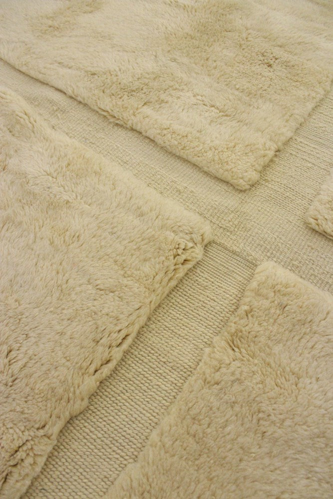 Atlas Mountain Weavers: Ivory Hand Knotted Wool Rug