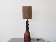 Carved Wood Dutch Table Lamp