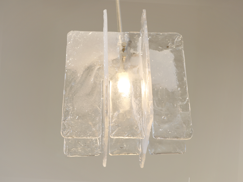 Carlo Nason Glass Panel Chandelier