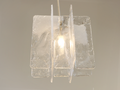 Carlo Nason Glass Panel Chandelier